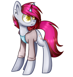 Size: 1368x1440 | Tagged: safe, artist:despotshy, oc, oc only, species:pony, species:unicorn, clothing, female, mare, simple background, solo, transparent background