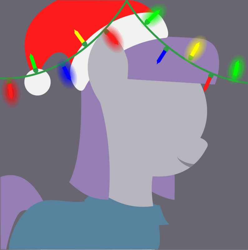 Size: 795x800 | Tagged: safe, artist:arifproject, edit, part of a set, character:maud pie, species:earth pony, species:pony, animated, arif's christmas pones, beautiful, christmas lights, clothing, cute, dark background, derpibooru background pony icon, female, garland, gif, gray background, happy, hat, lights, lineless, mare, maudabetes, minimalist, santa hat, simple background, smiling, solo, when she smiles