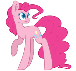Size: 1544x1440 | Tagged: safe, artist:despotshy, character:pinkie pie, female, raised hoof, simple background, solo, transparent background
