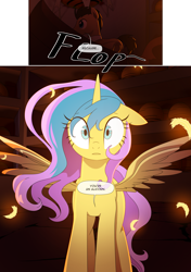 Size: 3541x5016 | Tagged: safe, artist:gashiboka, character:doctor whooves, character:princess gold lily, character:time turner, species:alicorn, species:earth pony, species:pony, comic:recall the time of no return, absurd resolution, cocoon, comic, grimdark series, what a twist