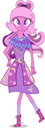 Size: 2937x8291 | Tagged: safe, artist:illumnious, oc, oc only, oc:flares midnight, my little pony:equestria girls, absurd resolution, boho, clothing, cute, equestria girls-ified, looking at you, simple background, smiling, solo, transparent background, vector
