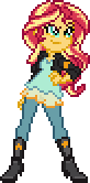 Size: 82x166 | Tagged: safe, artist:botchan-mlp, character:sunset shimmer, desktop ponies, my little pony:equestria girls, animated, blinking, female, gif, pixel art, simple background, solo, sprite, transparent background