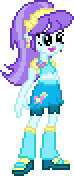 Size: 74x176 | Tagged: safe, artist:botchan-mlp, character:aqua blossom, desktop ponies, my little pony:equestria girls, animated, blinking, boots, female, flower, gif, high heel boots, pixel art, simple background, solo, sprite, transparent background