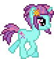 Size: 78x86 | Tagged: safe, artist:botchan-mlp, character:sunny flare, species:pony, species:unicorn, desktop ponies, my little pony:equestria girls, adoraflare, animated, cute, equestria girls ponified, female, gif, mare, pixel art, ponified, simple background, solo, sprite, transparent background, trotting