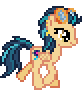 Size: 82x90 | Tagged: safe, artist:botchan-mlp, character:indigo zap, species:pegasus, species:pony, desktop ponies, my little pony:equestria girls, animated, cute, equestria girls ponified, female, gif, goggles, mare, pixel art, ponified, simple background, solo, sprite, transparent background, trotting, zapabetes