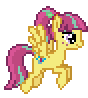 Size: 88x98 | Tagged: safe, artist:botchan-mlp, character:sour sweet, species:pegasus, species:pony, desktop ponies, my little pony:equestria girls, animated, cute, equestria girls ponified, female, flying, gif, mare, pixel art, ponified, simple background, solo, sourbetes, sprite, transparent background