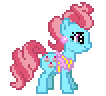 Size: 106x96 | Tagged: safe, artist:botchan-mlp, character:cup cake, species:earth pony, species:pony, animated, blinking, cute, cute cake, female, gif, mare, pixel art, raised hoof, simple background, solo, transparent background