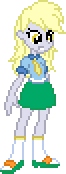 Size: 66x174 | Tagged: safe, artist:botchan-mlp, character:derpy hooves, desktop ponies, my little pony:equestria girls, animated, blinking, female, gif, pixel art, simple background, smiling, solo, sprite, transparent background