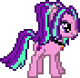 Size: 88x86 | Tagged: safe, artist:botchan-mlp, character:aria blaze, species:earth pony, species:pony, my little pony:equestria girls, animated, ariabetes, blinking, cute, equestria girls ponified, female, gif, mare, ponified, simple background, solo, standing, transparent background