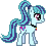 Size: 90x90 | Tagged: safe, artist:botchan-mlp, character:sonata dusk, species:pony, my little pony:equestria girls, animated, blinking, cute, equestria girls ponified, female, gif, mare, ponified, simple background, solo, sonatabetes, standing, transparent background