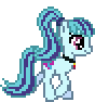 Size: 88x94 | Tagged: safe, artist:botchan-mlp, character:sonata dusk, species:earth pony, species:pony, my little pony:equestria girls, animated, cute, equestria girls ponified, female, gif, mare, pixel art, ponified, simple background, solo, sonatabetes, transparent background, trotting, walking