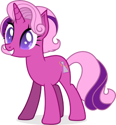Size: 6514x7029 | Tagged: safe, artist:illumnious, oc, oc only, oc:flares midnight, species:pony, species:unicorn, absurd resolution, blythe baxter, crossover, female, happy, mare, simple background, smiling, solo, transparent background