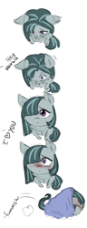 Size: 2002x5200 | Tagged: safe, artist:mrscurlystyles, derpibooru original, character:marble pie, species:earth pony, species:pony, absurd resolution, blushing, comic, cute, dawwww, embarrassed, female, hiding, hnnng, i love you, looking at you, marblebetes, offscreen character, pov, shy, simple background, so cute it kills you, weapons-grade cute, white background