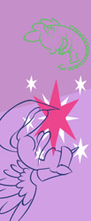 Size: 800x1933 | Tagged: safe, artist:flutterluv, part of a set, character:spike, character:twilight sparkle, character:twilight sparkle (alicorn), species:alicorn, species:dragon, species:pony, cutie mark background, duo, lineart, minimalist, modern art