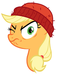 Size: 7000x9200 | Tagged: safe, artist:tardifice, character:applejack, species:pony, episode:p.p.o.v. (pony point of view), g4, my little pony: friendship is magic, absurd resolution, bust, captain jackbeard, female, portrait, simple background, solo, transparent background, vector