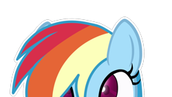 Size: 500x281 | Tagged: safe, artist:ribiruby, character:rainbow dash, species:pony, female, looking up, simple background, solo, transparent background