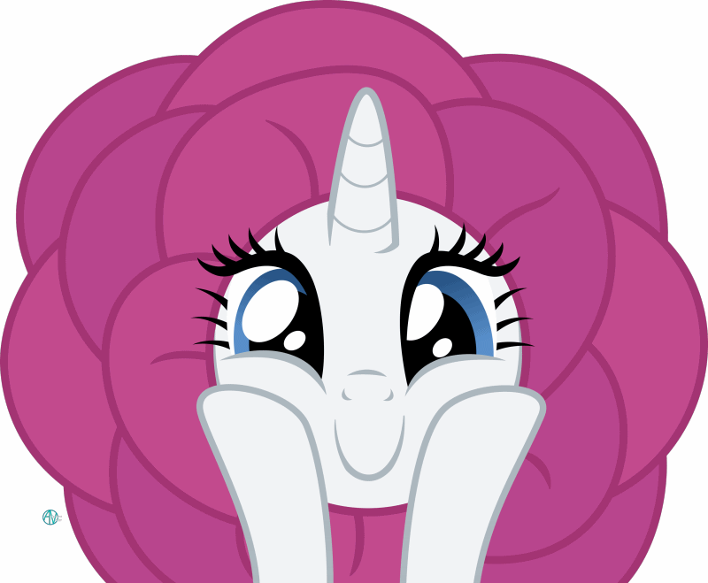 Size: 800x659 | Tagged: safe, artist:arifproject, character:rarity, species:pony, episode:forever filly, g4, my little pony: friendship is magic, animated, cute, eye shimmer, female, flower costume, flowerity, gif, looking at you, raribetes, simple background, smiling, solo, vector, white background