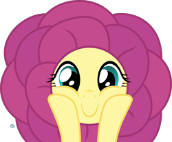 Size: 2800x2308 | Tagged: safe, artist:arifproject, character:fluttershy, species:pony, c:, clothing, costume, cute, flower costume, looking at you, shyabetes, simple background, smiling, transparent background, vector