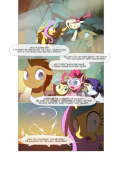 Size: 3541x5016 | Tagged: safe, artist:gashiboka, character:doctor whooves, character:fluttershy, character:pinkie pie, character:princess gold lily, character:rarity, character:roseluck, character:time turner, species:alicorn, species:earth pony, species:pegasus, species:pony, species:unicorn, comic:recall the time of no return, absurd resolution, comic, grimdark series, high res, magic