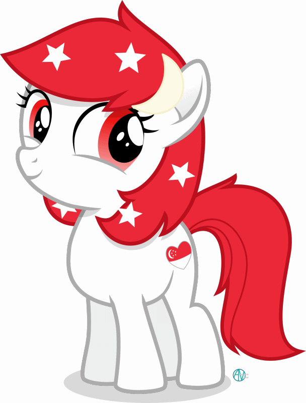 Size: 608x800 | Tagged: safe, artist:arifproject, oc, oc only, oc:temmy, species:pony, nation ponies, animated, blinking, eye shimmer, gif, simple background, singapore, solo, vector, white background