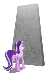 Size: 800x1182 | Tagged: safe, artist:dstears, character:starlight glimmer, character:tree of harmony, species:pony, species:unicorn, 2001: a space odyssey, 2010: the year we make contact, anime, crossover, female, floppy ears, fullmetal alchemist, looking up, mare, portal of truth, simple background, solo, the gate of truth, the road to el dorado, this will end in losing body parts, tree of harmony, white background