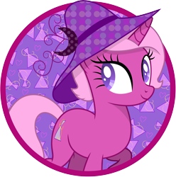 Size: 3334x3355 | Tagged: safe, artist:illumnious, oc, oc only, oc:flares midnight, species:pony, species:unicorn, clothing, cutie mark, female, hat, high res, mare, simple background, smiling, solo, transparent background, vector