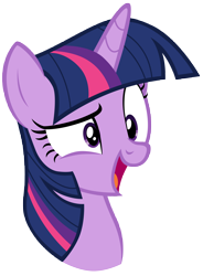 Size: 7000x9500 | Tagged: safe, artist:tardifice, character:twilight sparkle, character:twilight sparkle (alicorn), species:alicorn, species:pony, episode:a flurry of emotions, g4, my little pony: friendship is magic, absurd resolution, bust, female, happy, mare, portrait, raised eyebrow, simple background, smiling, solo, transparent background, vector