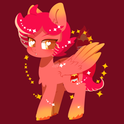 Size: 1024x1024 | Tagged: safe, artist:snow angel, oc, oc only, oc:blazing heart, species:pony, commission, cute, female, heart, heart eyes, mare, ocbetes, simple background, solo, wingding eyes