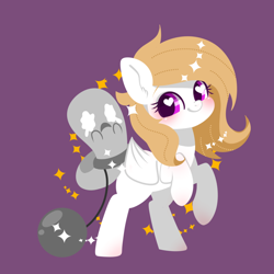 Size: 1024x1024 | Tagged: safe, artist:snow angel, oc, oc only, oc:winter sparkle, species:pegasus, species:pony, chibi, female, heart eyes, mare, rearing, solo, wingding eyes