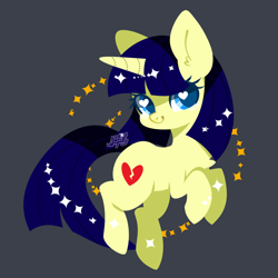 Size: 1024x1024 | Tagged: safe, artist:snow angel, oc, oc only, oc:mirage, species:pony, species:unicorn, art trade, cute, female, heart eyes, mare, ocbetes, simple background, smiling, solo, wingding eyes