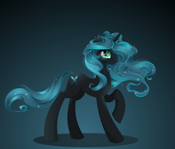 Size: 4799x4095 | Tagged: safe, artist:xsatanielx, rcf community, character:queen chrysalis, species:pony, species:unicorn, absurd resolution, female, looking at you, princess chrysalis, simple background, solo, species swap