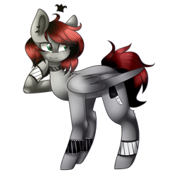 Size: 1405x1440 | Tagged: safe, artist:despotshy, oc, oc only, oc:dark, species:pegasus, species:pony, female, mare, simple background, solo, transparent background