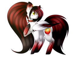 Size: 1905x1440 | Tagged: safe, artist:despotshy, oc, oc only, oc:fell flame, species:pegasus, species:pony, colored wings, female, mare, multicolored wings, simple background, solo, transparent background
