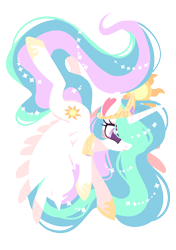 Size: 1200x1703 | Tagged: safe, artist:snow angel, character:princess celestia, species:alicorn, species:pony, beautiful, crown, cutie mark, ethereal mane, female, flapping, flowing mane, flowing tail, hoof shoes, jewelry, mare, multicolored hair, praise the sun, purple eyes, regalia, royalty, simple background, solo, sparkles, spread wings, sun, tiara, transparent background, wings