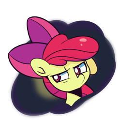 Size: 1000x1000 | Tagged: safe, artist:turtlefarminguy, character:apple bloom, species:earth pony, species:pony, bow, female, filly, hair bow, solo
