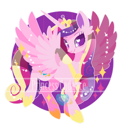 Size: 2448x2449 | Tagged: safe, artist:snow angel, character:princess cadance, species:alicorn, species:pony, crown, female, heart eyes, horseshoes, jewelry, looking at you, mare, regalia, simple background, smiling, solo, transparent background, wingding eyes
