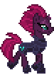 Size: 76x106 | Tagged: safe, artist:botchan-mlp, character:tempest shadow, desktop ponies, my little pony: the movie (2017), animated, cute, female, horseshoes, pixel art, pretty pretty tempest, simple background, solo, sprite, tempestbetes, transparent background, trotting