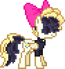 Size: 94x100 | Tagged: safe, artist:botchan-mlp, character:songbird serenade, species:pegasus, species:pony, desktop ponies, my little pony: the movie (2017), animated, bow, cute, female, hair bow, mare, pixel art, simple background, solo, songbetes, sprite, transparent background