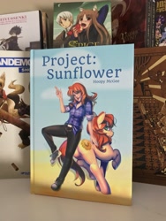 Size: 3024x4032 | Tagged: safe, artist:bakki, oc, oc:erin olsen, oc:sunflower, species:human, species:pony, fanfic:project sunflower, book, converse, duality, fanfic, fanfic art, fanfic cover, hardcopy fanfic, human ponidox, irl, photo, ponidox, ponified, self ponidox, shoes