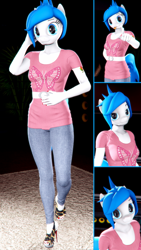 Size: 2160x3840 | Tagged: safe, artist:dashie116, oc, oc only, oc:daria quanto, species:anthro, species:plantigrade anthro, 3d, clothing, cute, high heels, jeans, looking at you, nail polish, pants, shirt, shoes, source filmmaker, tattoo