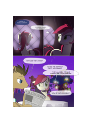 Size: 3541x5016 | Tagged: safe, artist:gashiboka, character:doctor whooves, character:roseluck, character:time turner, species:earth pony, species:pony, comic:recall the time of no return, comic, golden oaks library, grimdark series, implied generation 5, ponyville