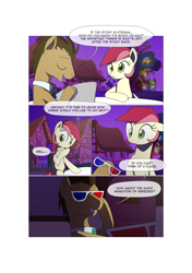 Size: 3541x5016 | Tagged: safe, artist:gashiboka, character:doctor whooves, character:roseluck, character:time turner, species:pony, comic:recall the time of no return, 3d glasses, comic, grimdark series