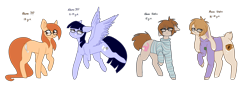 Size: 5000x1700 | Tagged: safe, artist:despotshy, oc, oc only, oc:vadim, species:earth pony, species:pegasus, species:pony, annoyed, clothing, female, floppy ears, flying, frown, glare, glasses, grin, hoodie, hybrid, lidded eyes, looking at you, looking back, mare, question mark, rabbit pony, raised hoof, simple background, smiling, smirk, spread wings, sweater, transparent background, wide eyes, wings