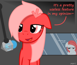 Size: 1966x1657 | Tagged: safe, artist:arifproject, oc, oc only, oc:downvote, oc:hide image, species:earth pony, species:pony, derpibooru, derpibooru ponified, angry, female, glass, lidded eyes, mare, meta, open mouth, podcast, ponified, text, vector, window