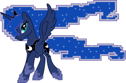 Size: 3655x2410 | Tagged: safe, artist:up1ter, character:princess luna, species:alicorn, species:pony, cute, female, lunabetes, pixel art, solo