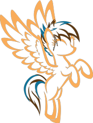 Size: 2926x3869 | Tagged: safe, artist:up1ter, oc, oc only, oc:revy, species:pegasus, species:pony, lineart, minimalist, modern art, simple background, solo, transparent background