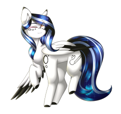 Size: 1531x1440 | Tagged: safe, artist:despotshy, oc, oc:marie pixel, species:pegasus, species:pony, colored wings, female, mare, multicolored wings, simple background, solo, transparent background, two toned wings