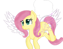 Size: 1800x1400 | Tagged: safe, artist:rainbowtashie, character:fluttershy, species:pegasus, species:pony, female, hidden message, incomplete, simple background, sketch, smiling, solo, spread wings, transparent background, wings, wip