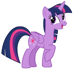 Size: 3856x3712 | Tagged: safe, artist:andoanimalia, character:twilight sparkle, character:twilight sparkle (alicorn), species:alicorn, species:pony, episode:uncommon bond, g4, my little pony: friendship is magic, cute, female, looking back, raised hoof, simple background, smiling, solo, transparent background, twiabetes, vector