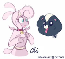 Size: 789x721 | Tagged: safe, artist:nekocrispy, community related, character:pom lamb, species:dog, them's fightin' herds, absa, rivals of aether, semi-anthro